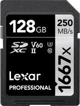 Bol.com Lexar pro sdxc 1667x 128gb global 2 pack aanbieding