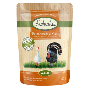 Zooplus 6x300g gemengd proefpakket - mixpakket 2 lukullus pouches hondenvoer aanbieding