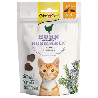 Zooplus Gimcat crunchy snacks eend met kattenkruid - kip & rozemarijn 3 x 50 g aanbieding