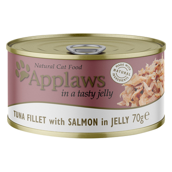 Zooplus 6x70g tonijn/zalm in gelei applaws kattenvoer aanbieding
