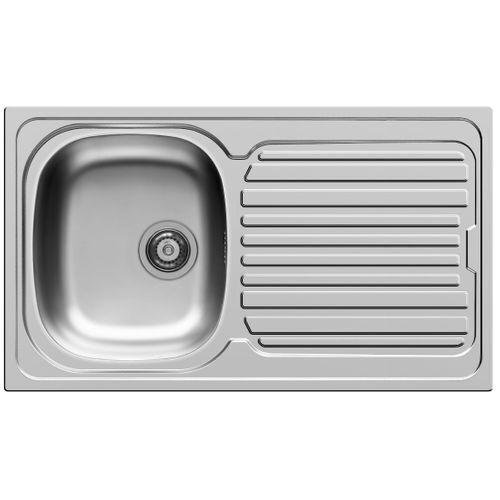 Caravan camper spoelbak roestvrij staal rond 260 mm, diepte 130 mm incl
