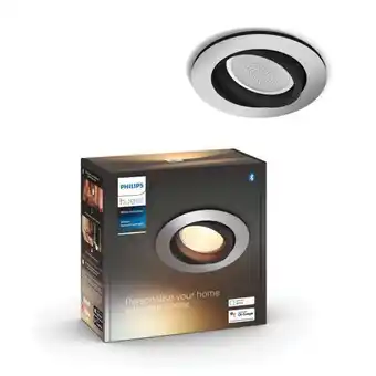 Praxis Philips hue inbouwspot milliskin ⌀9cm aluminium gu10 5w aanbieding