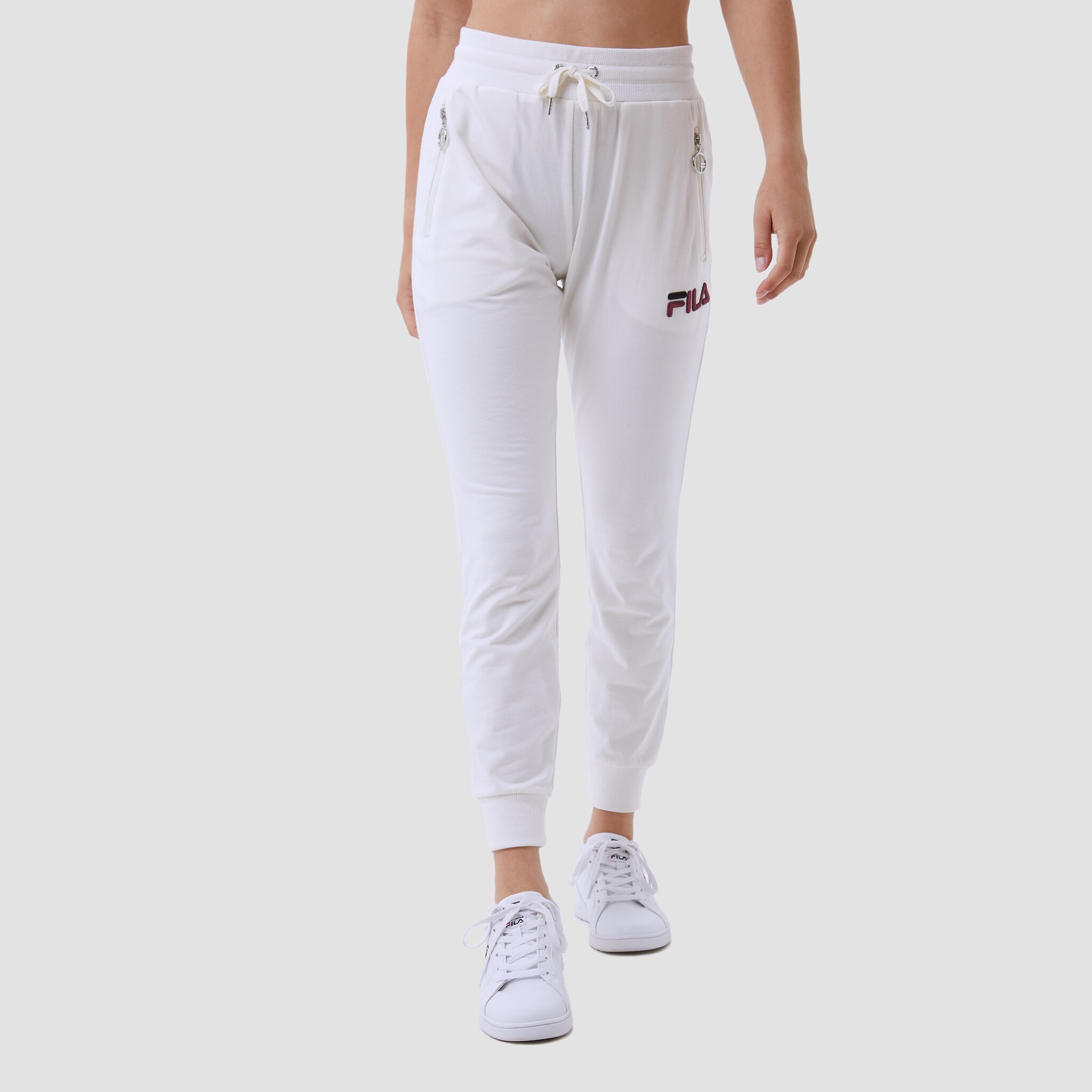 Fila fila nova logo joggingbroek wit dames aanbieding bij Perry Sport