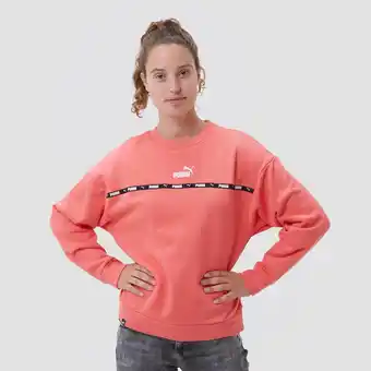 Perry Sport Puma puma power tape crew sweater roze dames aanbieding