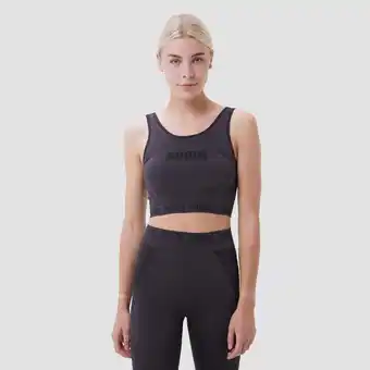 Perry Sport Puma evoknit crop sporttanktop zwart dames aanbieding