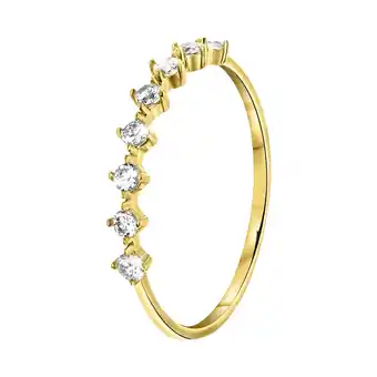 Douglas Lucardi 14karaat geelgouden ring met zirkonia aanbieding