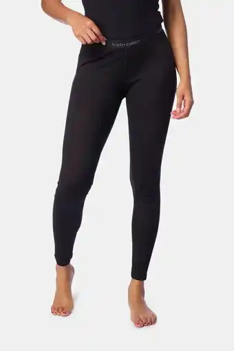 Bever Icebreaker 200 oasis legging dames zwart aanbieding