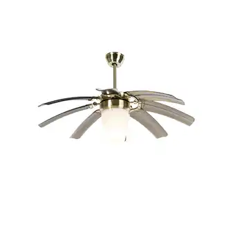 Lampenlicht.nl Design plafondventilator messing met afstandsbediening - wings 42 aanbieding