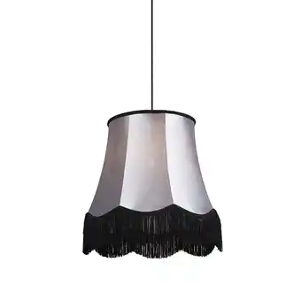 Lampenlicht.nl Retro hanglamp zwart met grijs 45 cm - granny aanbieding