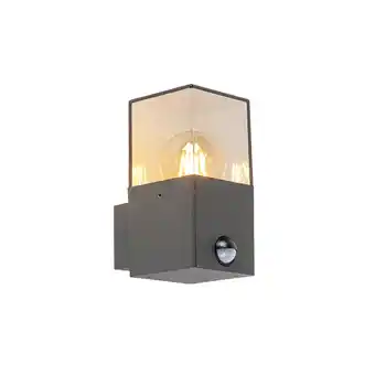 Lampenlicht.nl Denmark buitenwandlamp donkergrijs met bewegingsmelder ip44 aanbieding