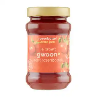 Coop G'woon extra jam rozenbottel aanbieding