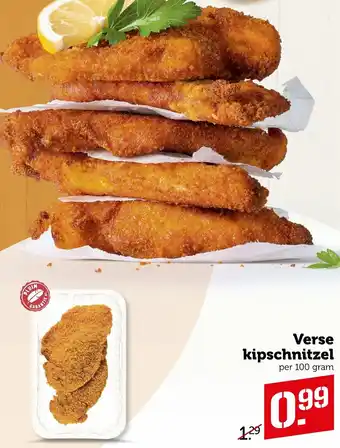 Coop Verse kipschnitzel 100g aanbieding