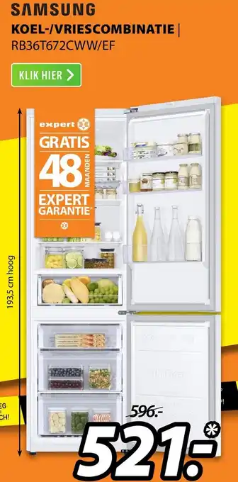 Expert SAMSUNG Koel-/Vriescombinatie | RB36T672CWW/EF aanbieding