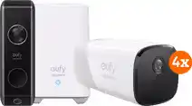 Coolblue Eufycam 2 pro 4-pack + eufy video doorbell dual... aanbieding