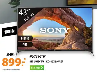 Expert SONY 4K UHD TV | KD-43X89JAEP aanbieding