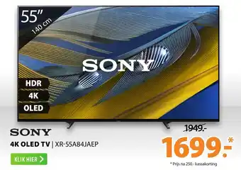 Expert SONY 4K OLED TV | XR-55A84JAEP aanbieding