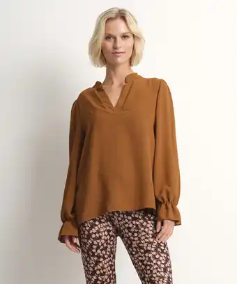 terStal Uni camel blouse bruin in maat aanbieding