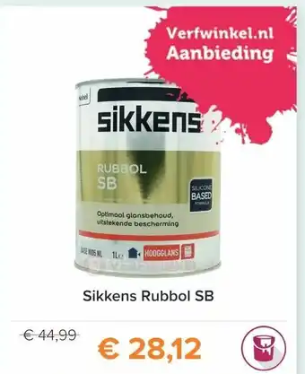 Verfwinkel.nl Sikkens Rubbol SB 1L aanbieding