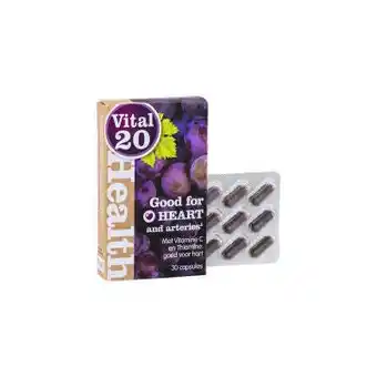 Vitamins Vital20 goed voor hart 30 vegacaps aanbieding