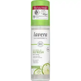 Vitamins Lavera deodorant spray natural & refresh bio fr-de 75 vloeistof aanbieding