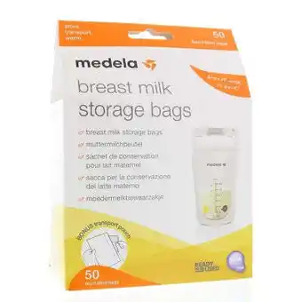 Vitamins Medela moedermelk bewaarzakjes 50 stuks aanbieding