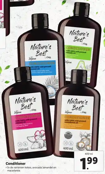 Lidl Nature's Best by Cien Conditioner 400ml aanbieding