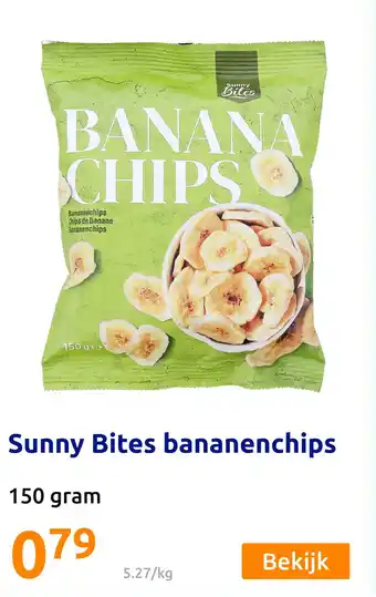 Action Sunny Bites bananenchips aanbieding