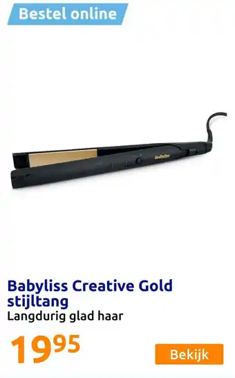 Action Babyliss Creative Gold stijltang aanbieding