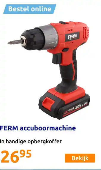 Action FERM accuboormachine aanbieding