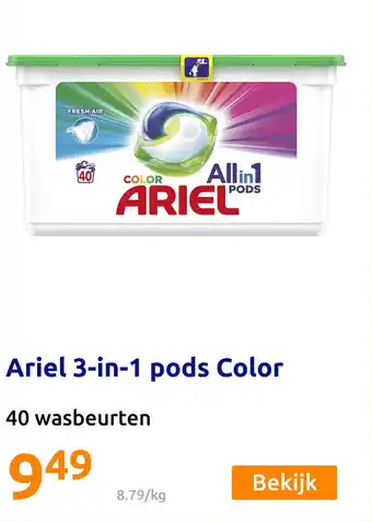 Action Ariel 3-in-1 pods Color aanbieding