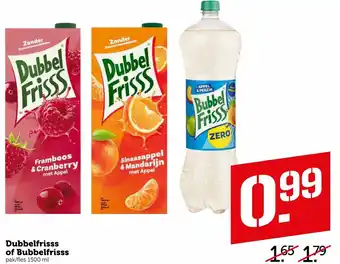 Coop Dubbelfrisss of Bubbelfrisss 1500ml aanbieding