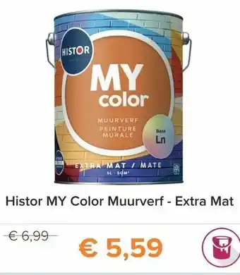 Verfwinkel.nl Histor My color muurverf - Extra Mat 5L aanbieding