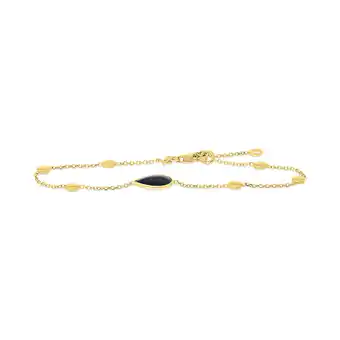 Siebel Juweliers Geelgouden armband met onyx fg882-365 aanbieding