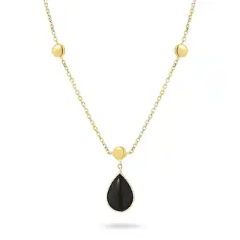 Siebel Juweliers Geelgouden collier met onyx fg882-366 aanbieding