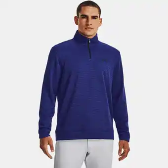 Under Armour Herenshirt under armour storm sweaterfleece met korte rits bauhaus blauw / zwart xxl aanbieding