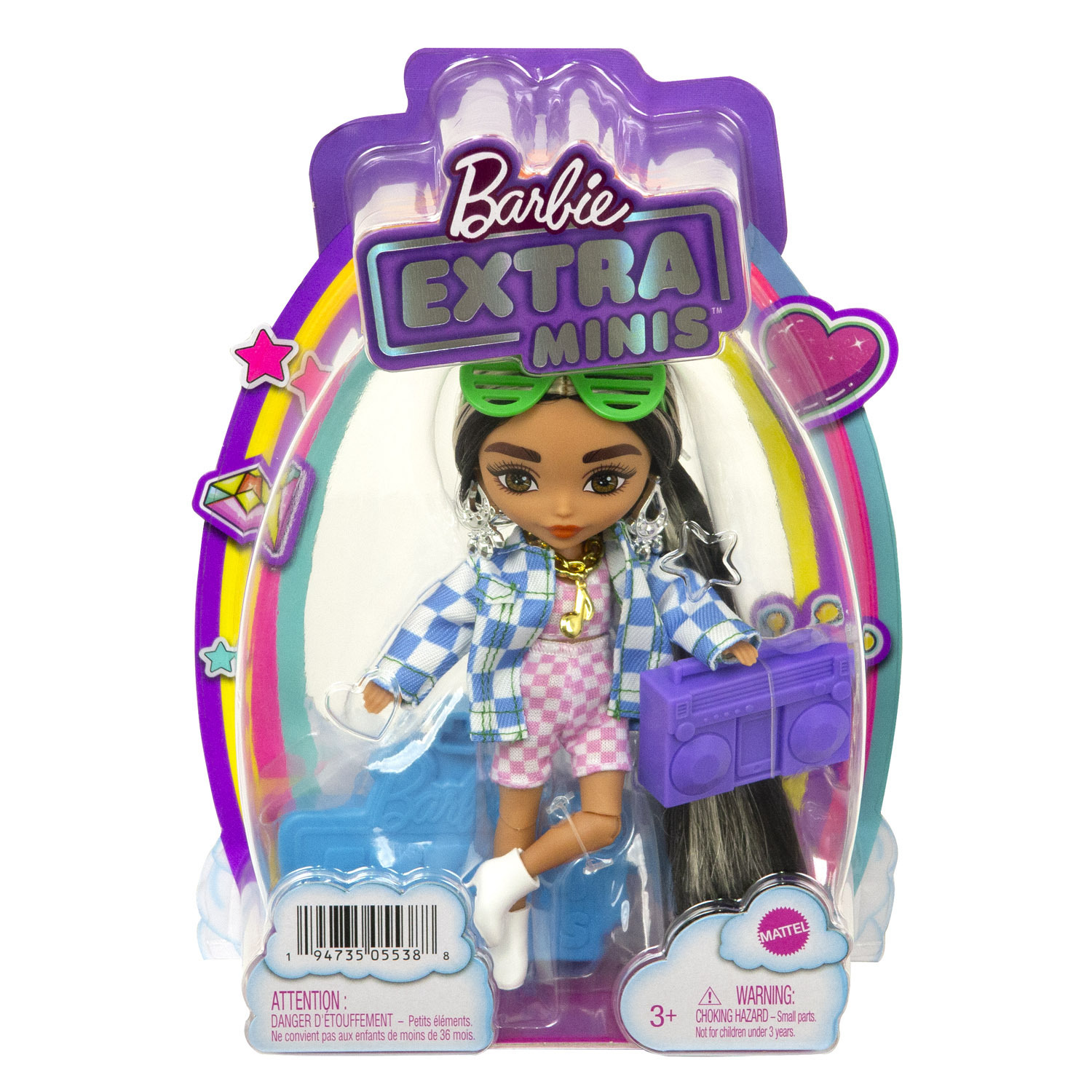 Barbie extra mini doll 2 checker jacket aanbieding bij Top1Toys