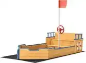 Bol.com Houten speelzandbak - piratenschip - incl. bode... aanbieding