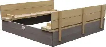Bol.com Axi ella xl houten zandbak in grijs/bruin - met... aanbieding