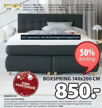 Jysk Gold c45 boxspring aanbieding