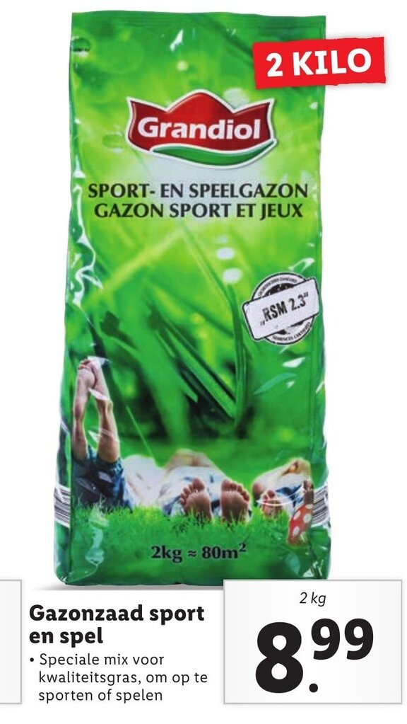 Compo Gazonzaad, spel en sport, universeel grasmengsel, 5 kg, 250 m2