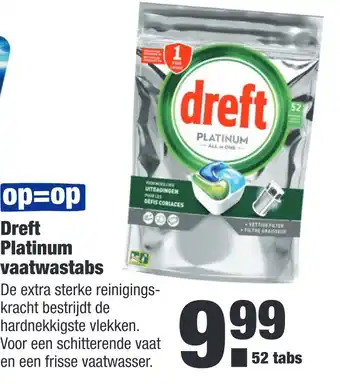 ALDI Dreft Platinum vaatwastabs aanbieding