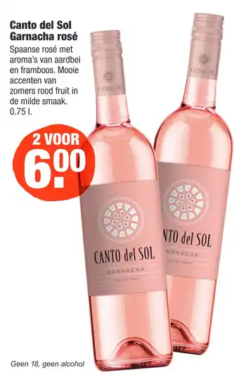 ALDI Canto del Sol Garnacha rosé aanbieding