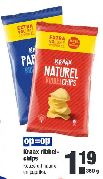 ALDI Kraax ribbel- chips aanbieding