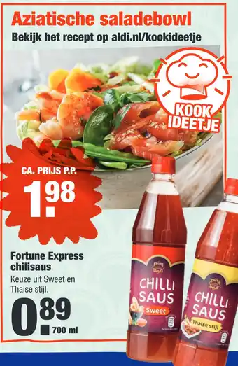 ALDI Fortune Express chilisaus aanbieding