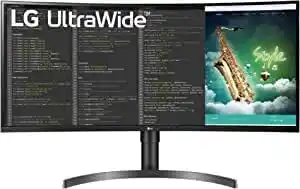 Amazon Lg 35wn75c-b monitor, 35 inch, 21:9e gebogen, v... aanbieding