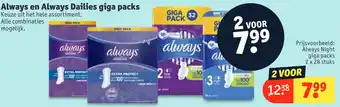 Kruidvat Always en Always Dailies giga packs aanbieding