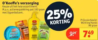 Kruidvat OʻKeeffe's verzorging aanbieding