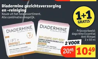 Kruidvat Diadermine gezichtsverzorging en -reiniging aanbieding