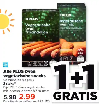 PLUS Alle PLUS Oven vegetarische snacks aanbieding