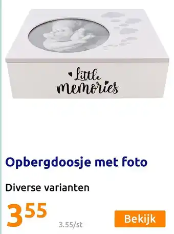 Action Opbergdoosje met foto aanbieding